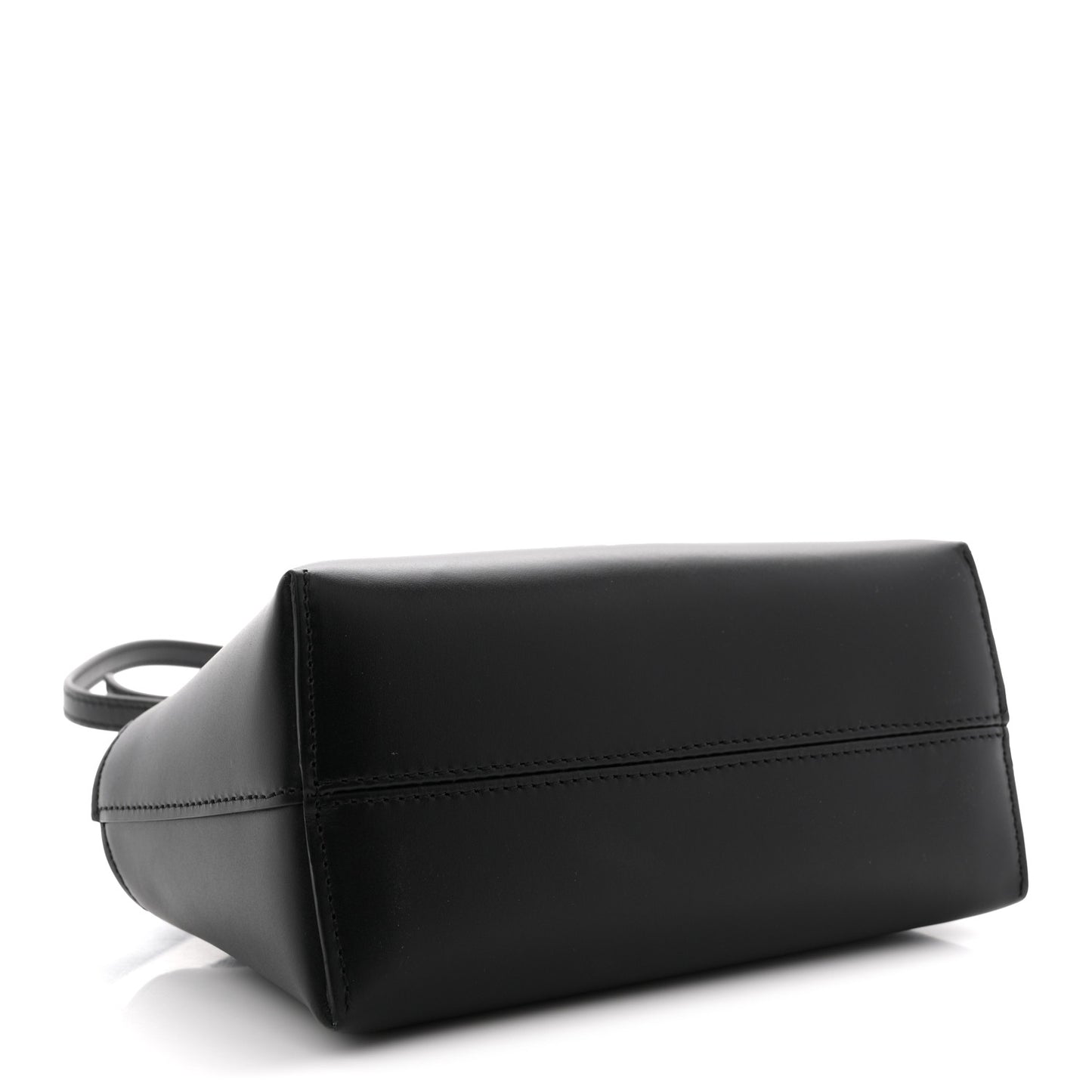 Vitello King Plexiglass Logo Embossed Mini By The Way Top Handle Boston Bag Black