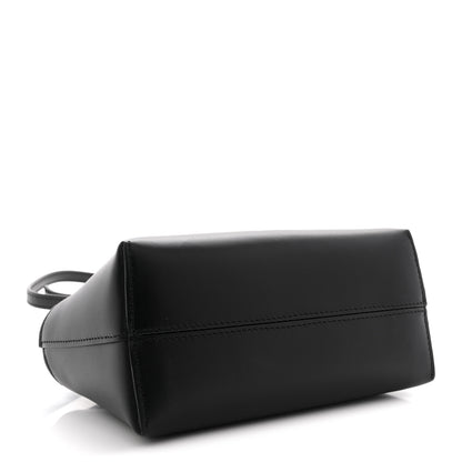 Fendi Vitello King Plexiglass Logo Embossed Mini By The Way Top Handle Boston Bag Black 4 of 10