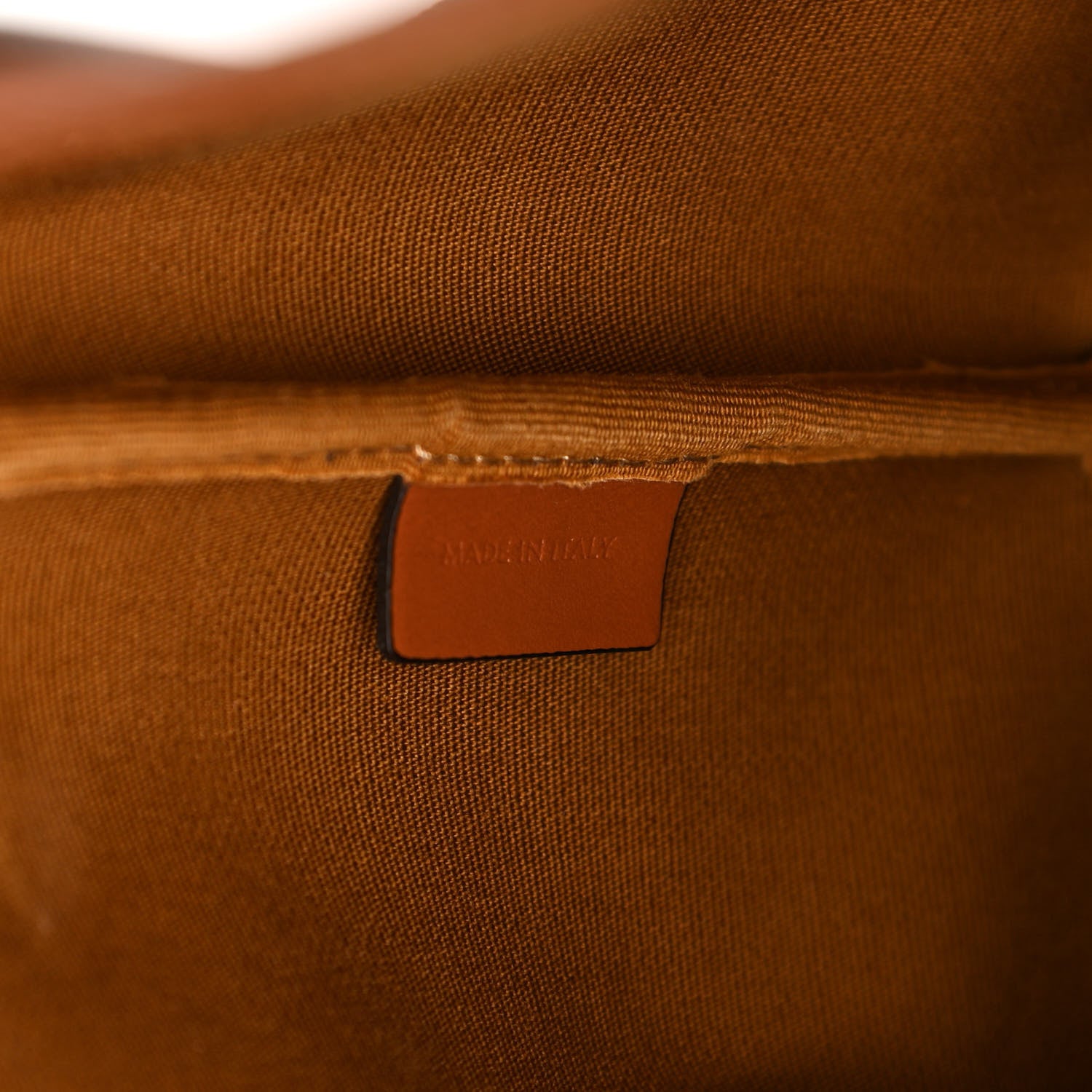 Celine Triomphe Canvas Calfskin Medium Bucket Bag Tan 7 of 13