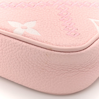 Louis Vuitton Empreinte Monogram Giant Broderies Mini Pochette Accessories Pink Creme 10 of 10