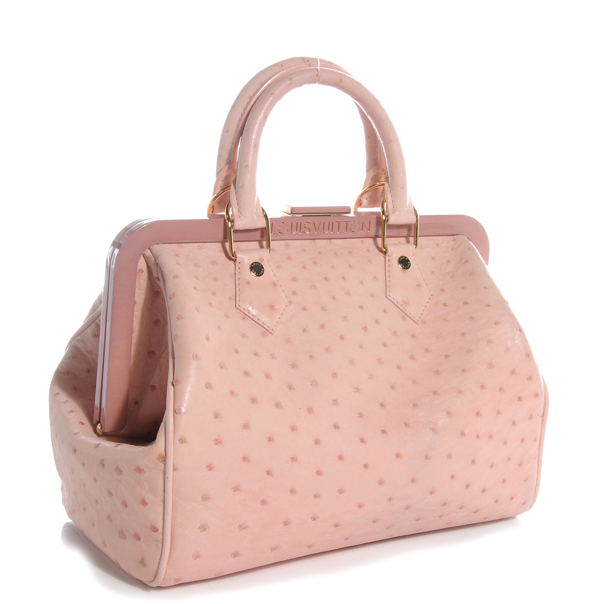 Louis Vuitton Ostrich Frame Speedy Pink 3 of 7