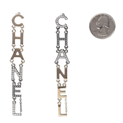 Chanel Crystal Pearl Bright Young Things Earrings Gold Ruthenium 2 of 5