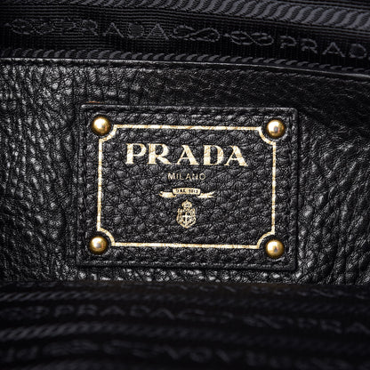 Prada Vitello Daino Large Double Zip Tote Nero Black 7 of 24