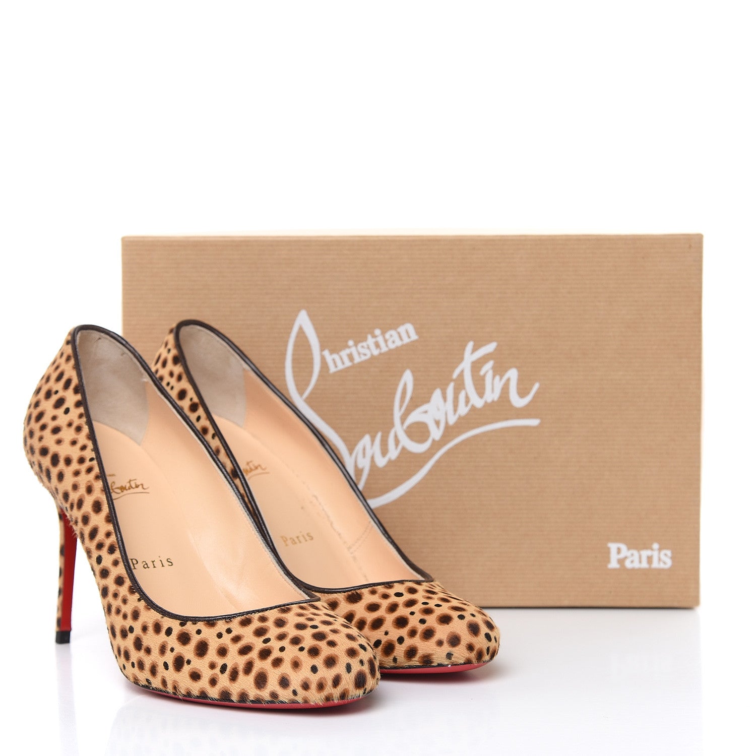 Christian Louboutin Pony Hair Jungle Leopard Print FIfi 85 Pumps 37.5 Sahara 10 of 10