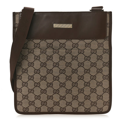 Gucci Monogram Messenger Crossbody Bag Dark Brown 1 of 9