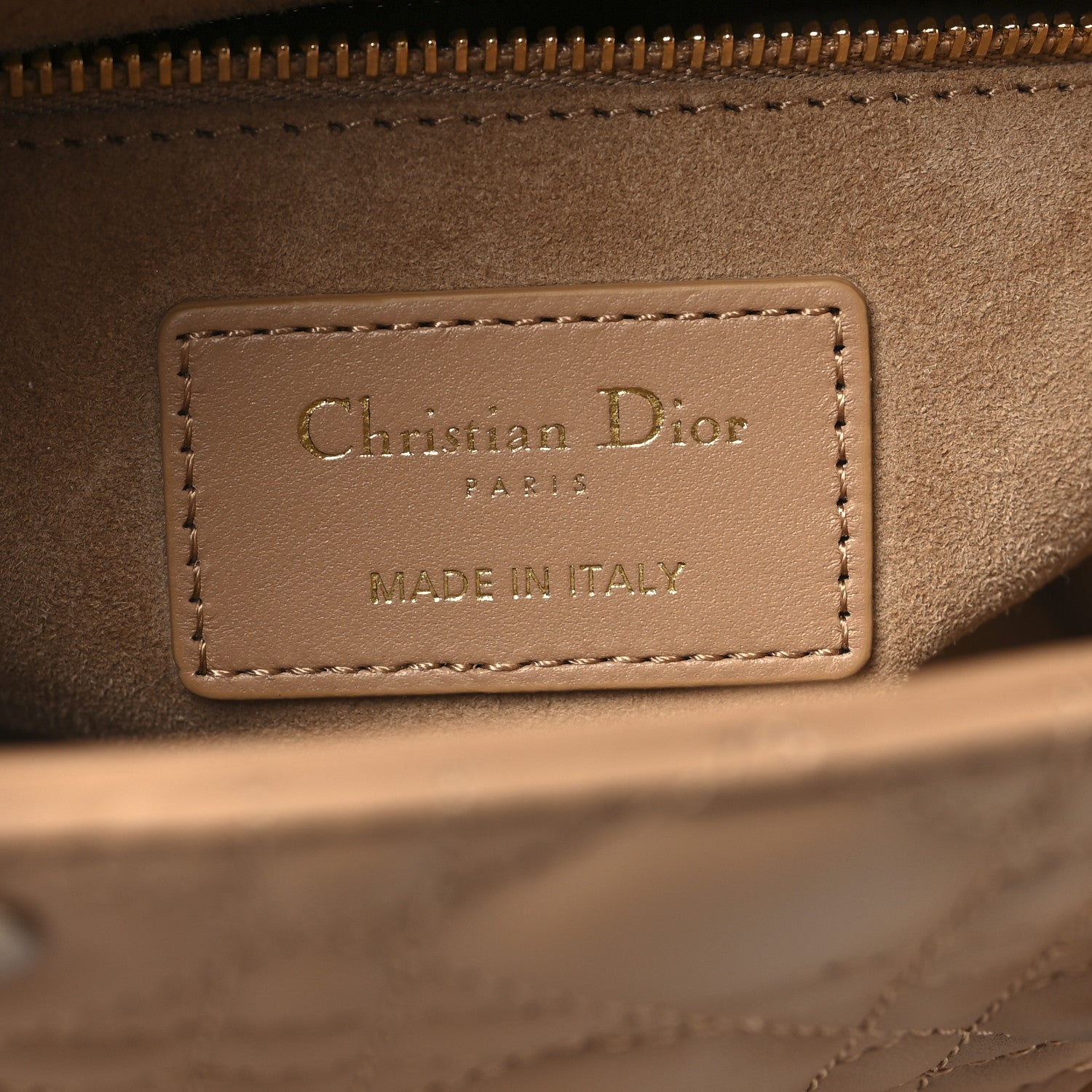 Christian Dior Lambskin Cannage Small Lady Dior Camel 1851201