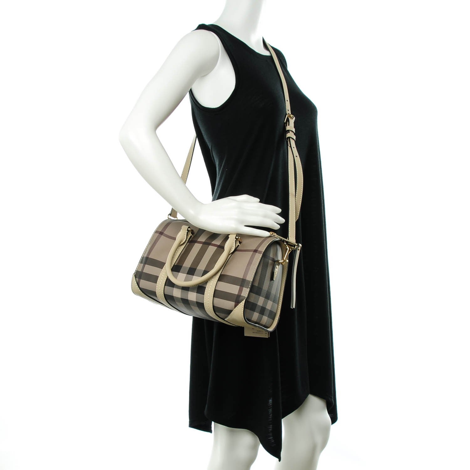 Burberry Smoked Check Small Chester Bowling Bag Trench 2 of 7