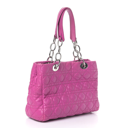 Christian Dior Lambskin Cannage Small Dior Soft Shopping Tote Rose Sorbet 2 of 4