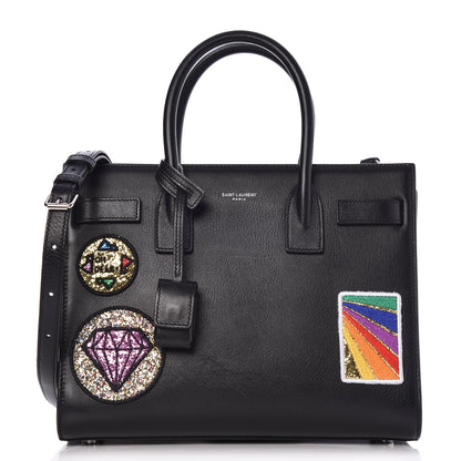Saint Laurent Calfskin Patchwork Baby Sac De Jour Black Multi 1 of 10
