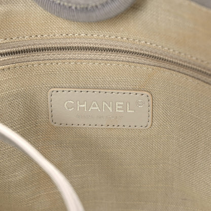 Chanel Mixed Fibers Small Deauville Tote Light Grey 5 of 9