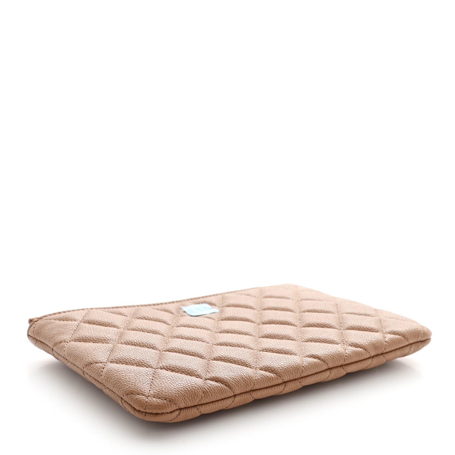 Chanel Caviar Quilted Cosmetic Case Dark Beige 4 of 9