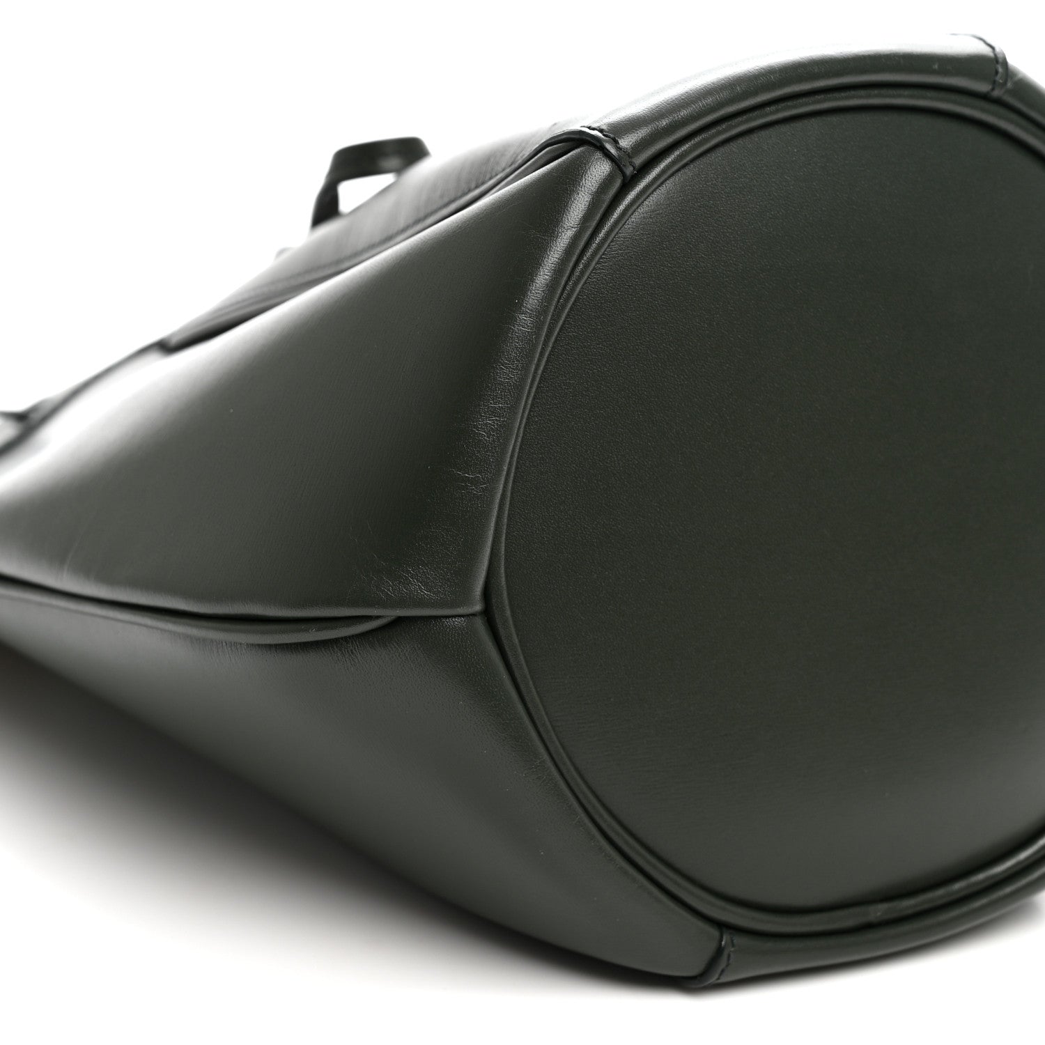 Saint Laurent Smooth Calfskin Small Talitha Bucket Bag Vert Fonce 8 of 10