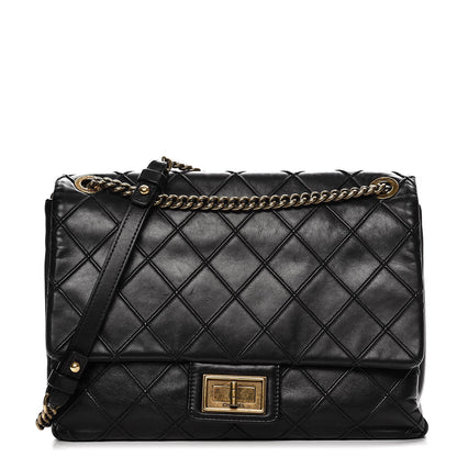 Chanel Calfskin Diamond Debossed Large Cosmos Flap Black 1 of 8