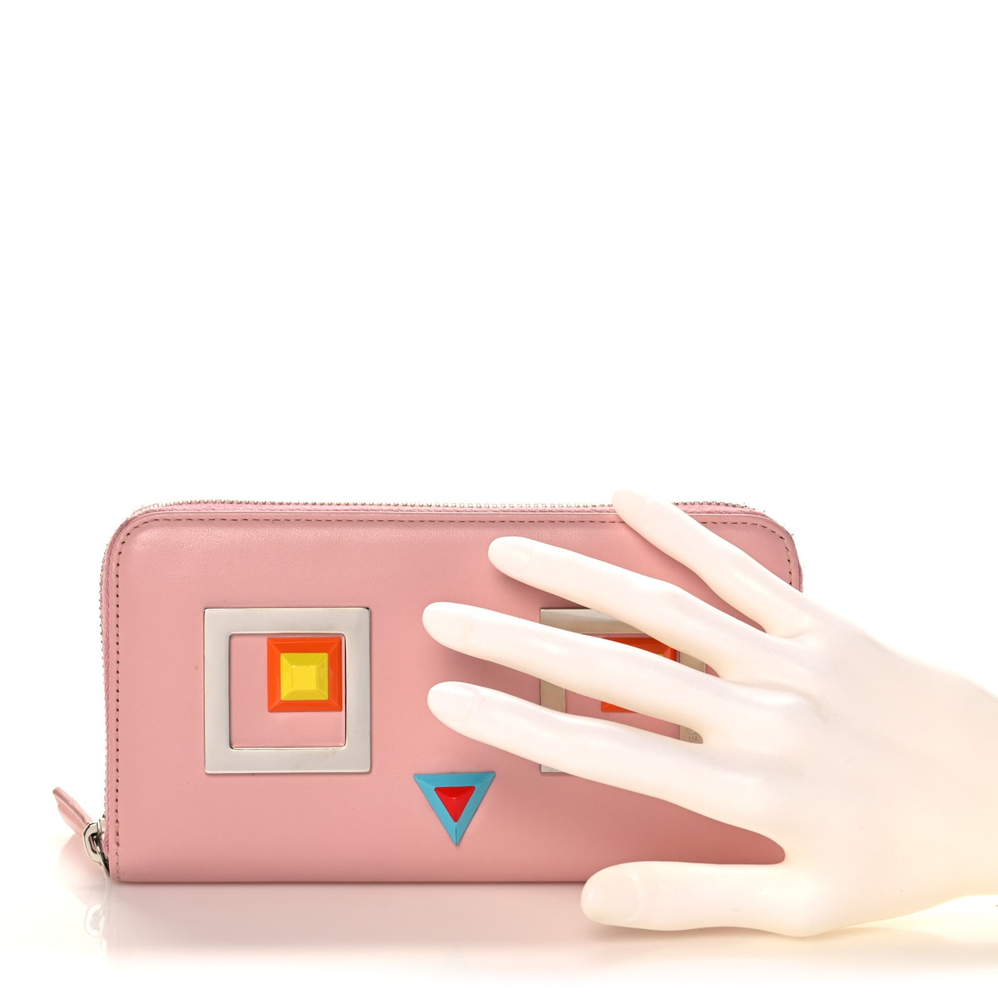 Vitello Century Hypnoteyes Zip Around Wallet Bubblegum