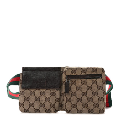 Gucci Monogram Web Belt Bag Dark Brown 1 of 14