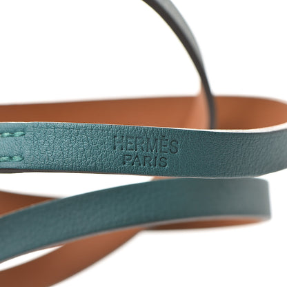 Hermes Swift Hapi 3 MM Triple Tour Bracelet S Malachite 5 of 9