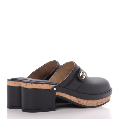 Chanel Calfskin CC Turn Lock Clogs 35 Black 4 of 12