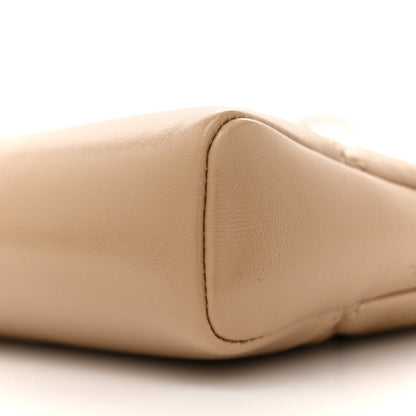 Chanel Shiny Crumpled Calfskin Quilted Mini 31 Shopping Bag Dark Beige 10 of 10