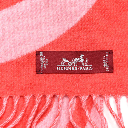 Hermes Cashmere Casaque Charms Muffler Grenadine Rose Bonbon 4 of 5