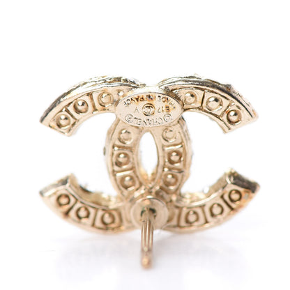 Chanel Pearl Crystal CC Earrings Gold 4 of 6