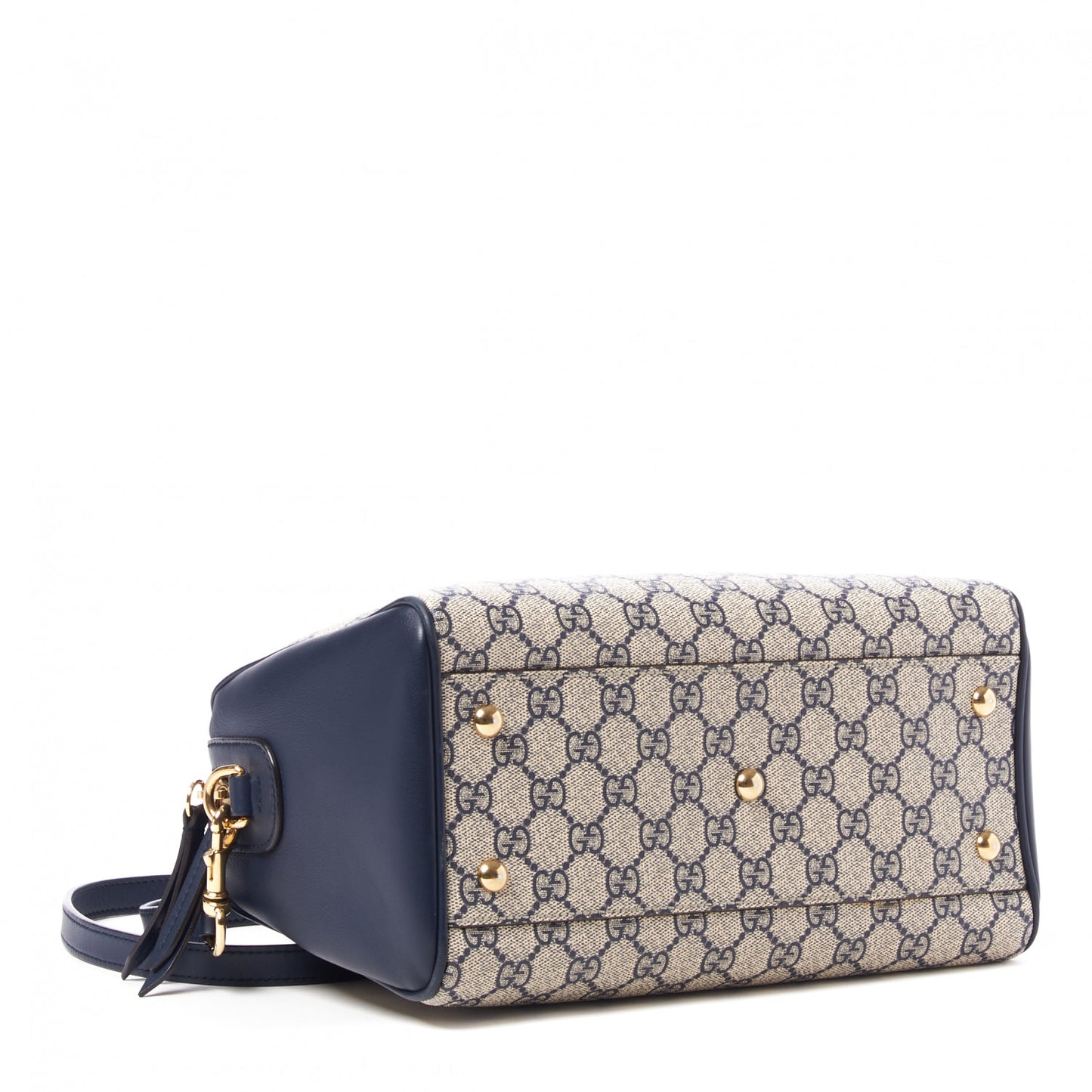 GG Supreme Monogram Small Boston Beige Blue