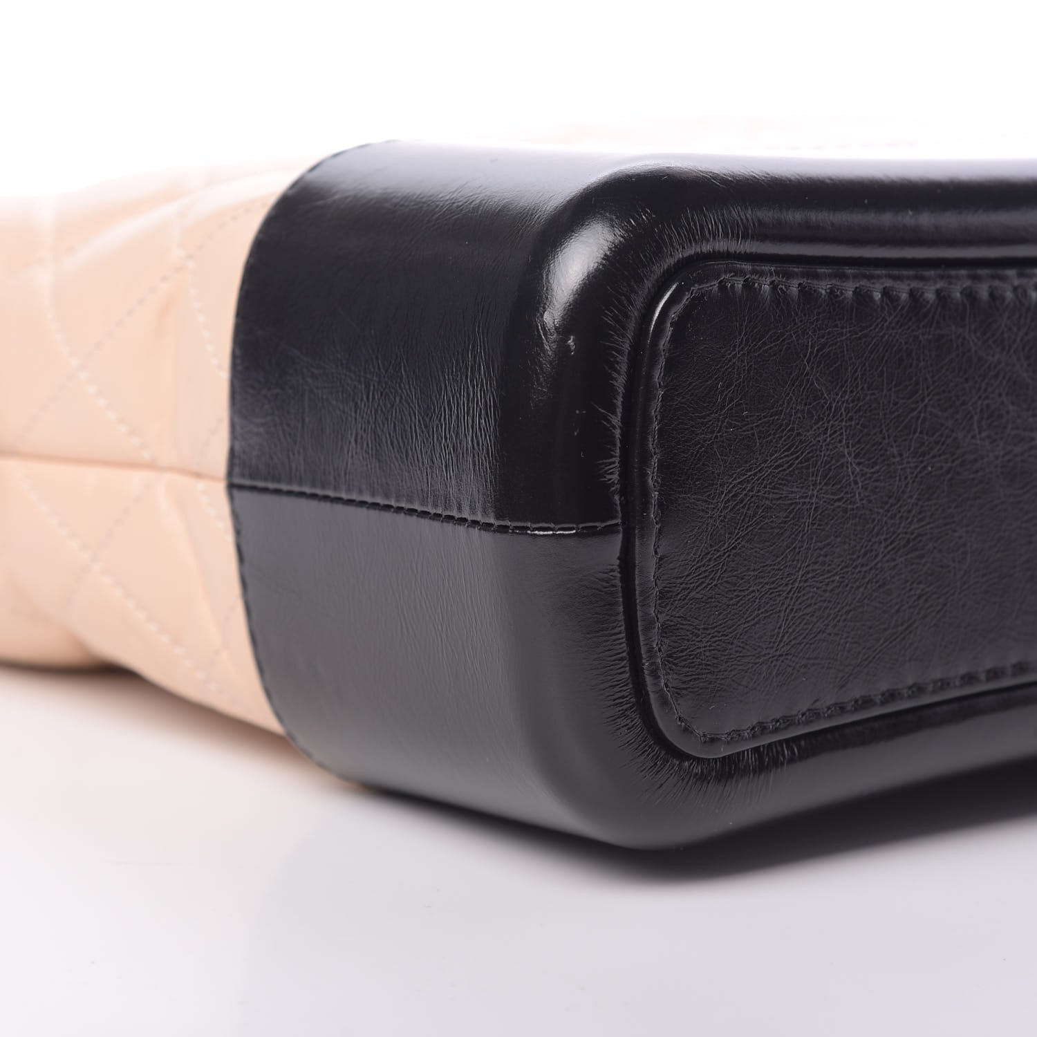Chanel Aged Calfskin Quilted Medium Gabrielle Hobo Beige Black 9 of 13