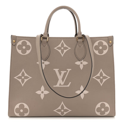 Louis Vuitton Empreinte Monogram Giant Onthego MM Tourterelle Creme 1 of 11