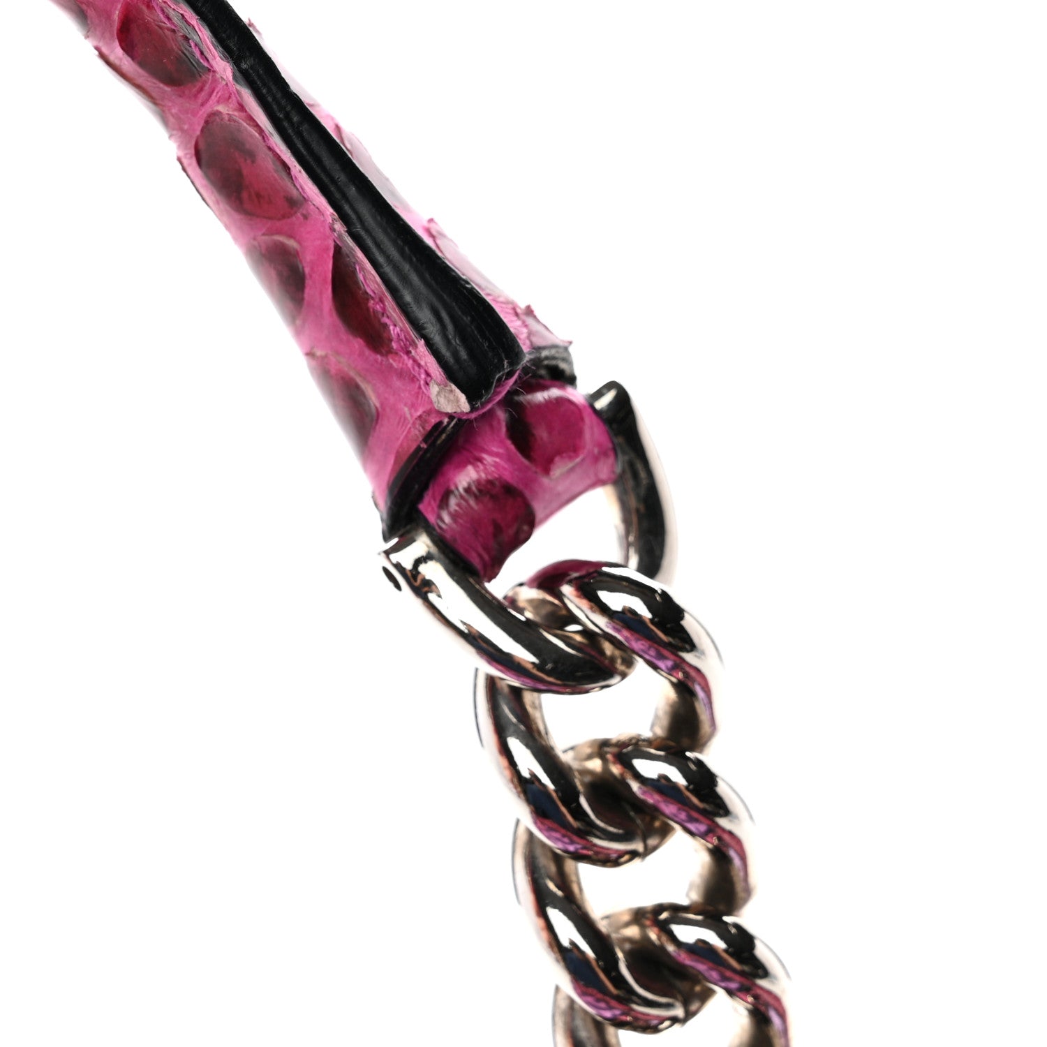 Christian Dior Snakeskin Leopard Gambler Dice Bowler Pink 11 of 13