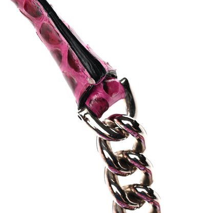 Christian Dior Snakeskin Leopard Gambler Dice Bowler Pink 11 of 13