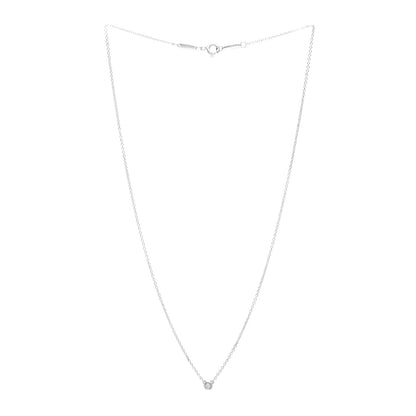 Tiffany Sterling Silver Diamond .03ct Elsa Peretti Diamonds by the Yard Pendant Necklace 3 of 4