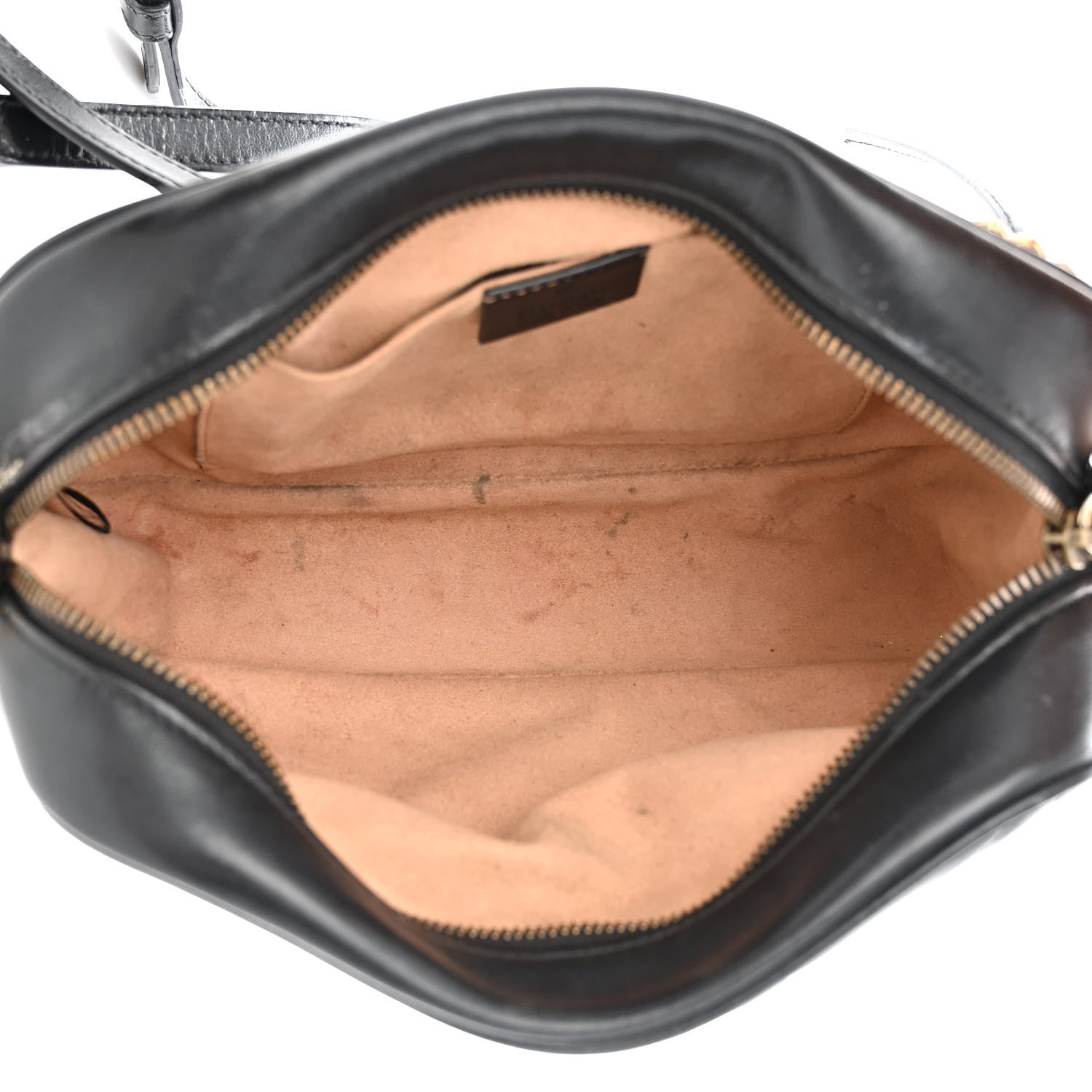 Gucci Calfskin Matelasse Small GG Marmont Chain Shoulder Bag Black 5 of 14