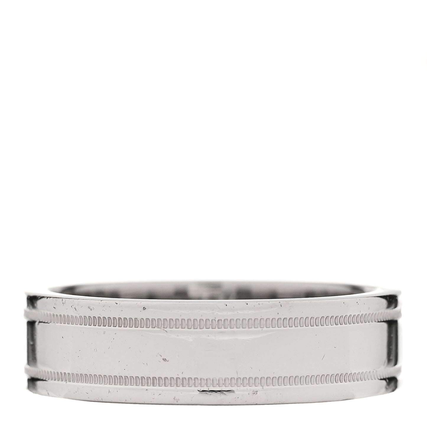 Platinum 6mm Essential Double Milgrain Band Ring 61 9.5