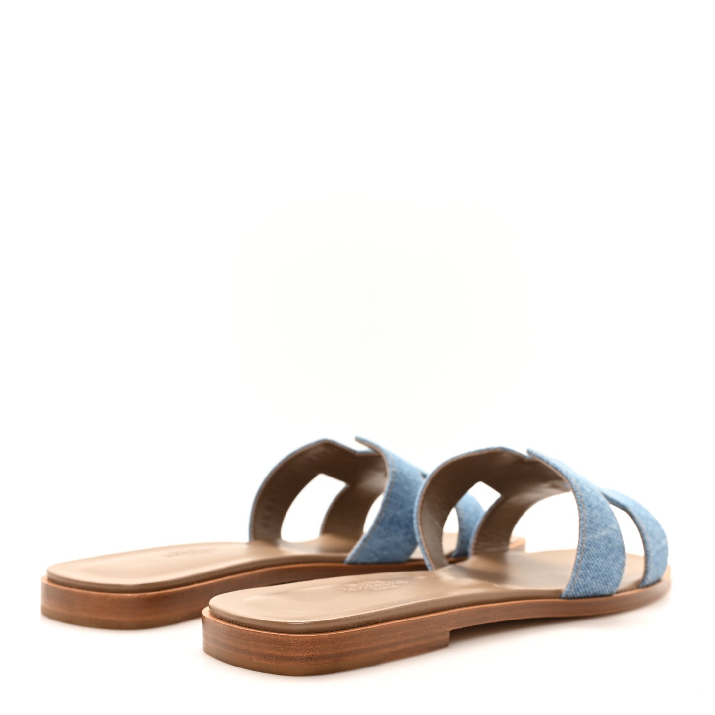 Denim Canvas Oran Sandals 39 Bleu Clair
