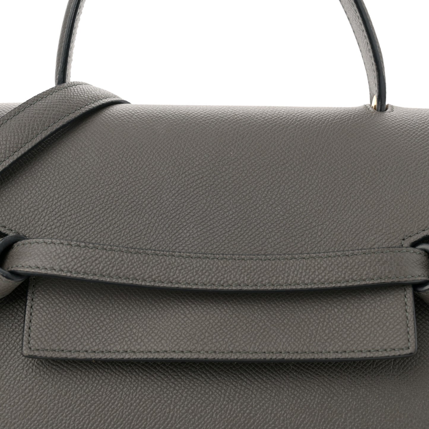 Grained Calfskin Micro Belt Bag Grey