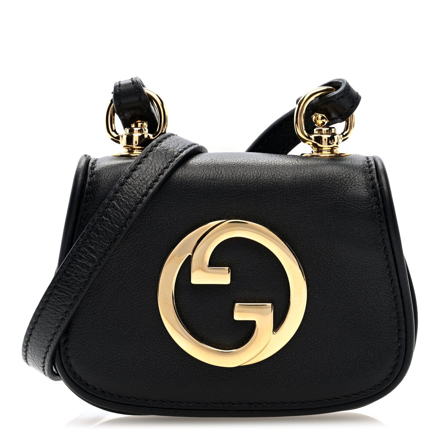 Roxy Calfskin Blondie Card Case Wallet with Strap Black