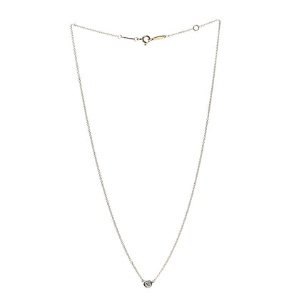 Tiffany 18K Yellow Gold Diamond .19ct Elsa Peretti Diamonds by the Yard Pendant Necklace 2 of 6