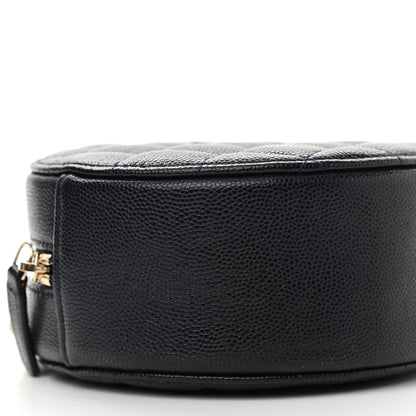 Chanel Caviar Quilted Round Clutch With Chain Navy 9 of 10
