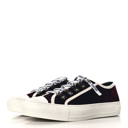 Christian Dior Velvet Walk 'N' Dior Low Top Sneakers 39 Deep Amaranth 4 of 9