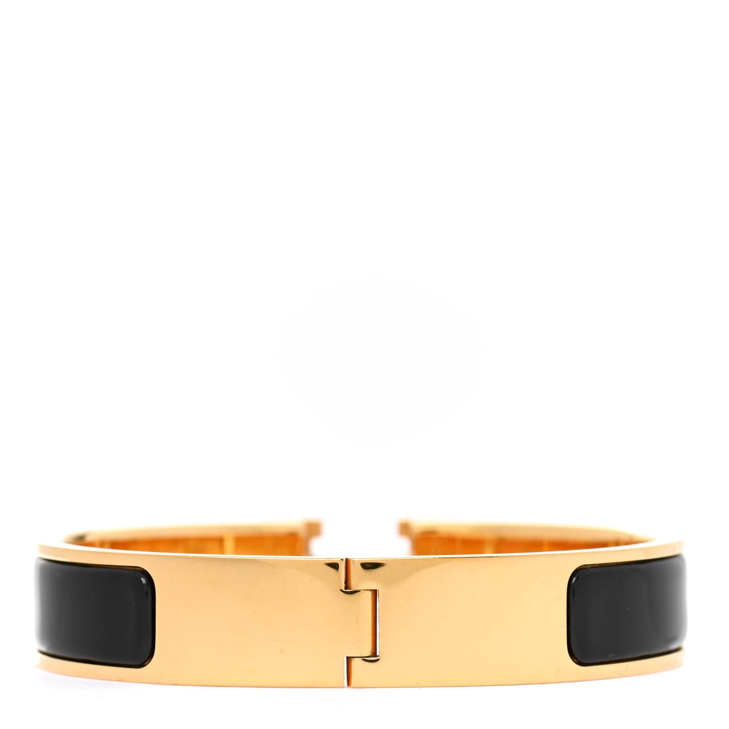 Enamel Narrow Clic Clac H Bracelet PM Black