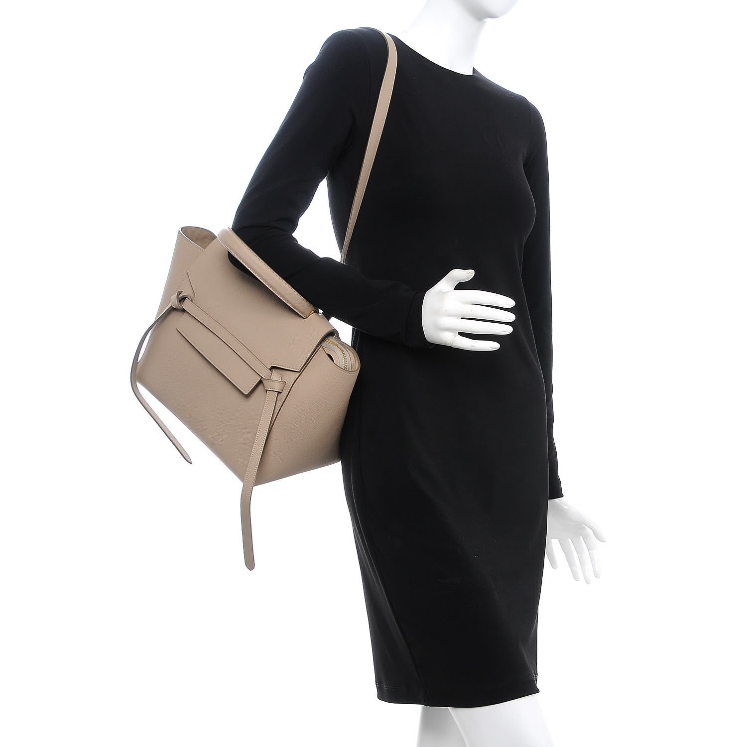 Celine Grained Calfskin Mini Belt Bag Light Taupe 2 of 10