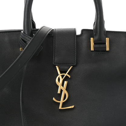 Saint Laurent Calfskin Small Monogram Cabas Black 14 of 25