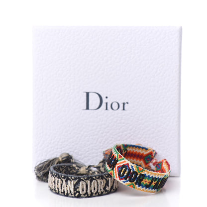 Christian Dior Woven Cotton J'Adior Friendship Bracelet Set Blue Multicolor 6 of 6