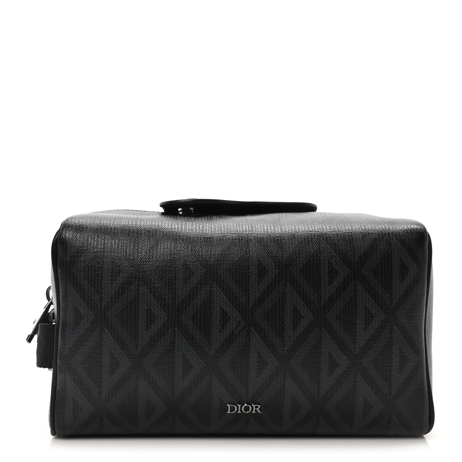 Christian Dior Canvas CD Diamond Lingot Toiletry Pouch Black 1 of 10