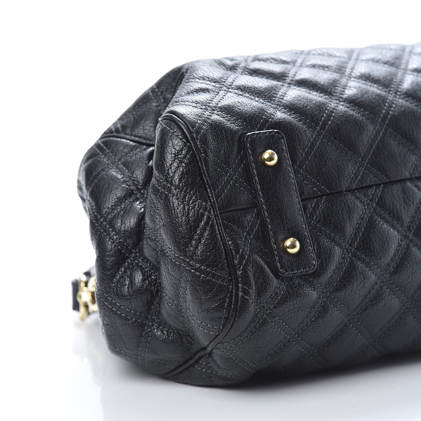 Calfskin Quilted Stam Black