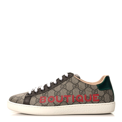 Gucci GG Supreme Monogram Boutique Ace Sneakers 38 Brown 1 of 9