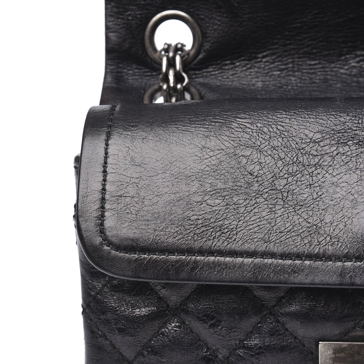 Chanel Iridescent Calfskin Quilted 2.55 Reissue 224 Flap Black 13 of 13