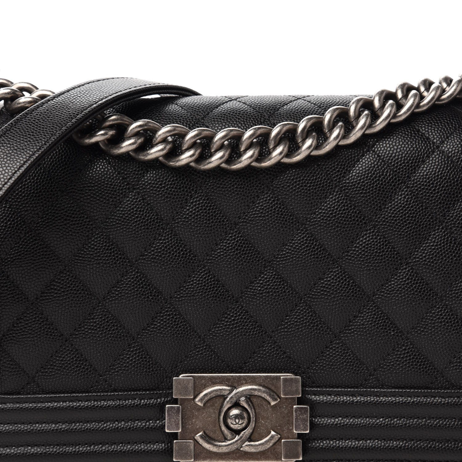 Chanel Caviar Quilted Medium Boy Flap Black 10 of 11