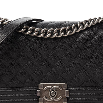 Chanel Caviar Quilted Medium Boy Flap Black 10 of 11