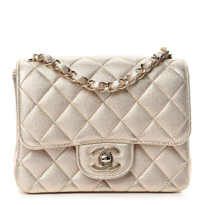 Chanel Metallic Lambskin Quilted Mini Square Flap Gold 1 of 11