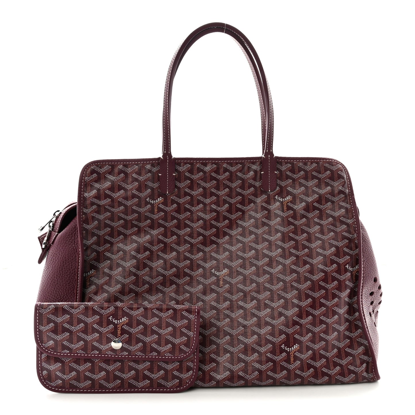 Goyardine Sac Hardy Pet Carrier PM Burgundy